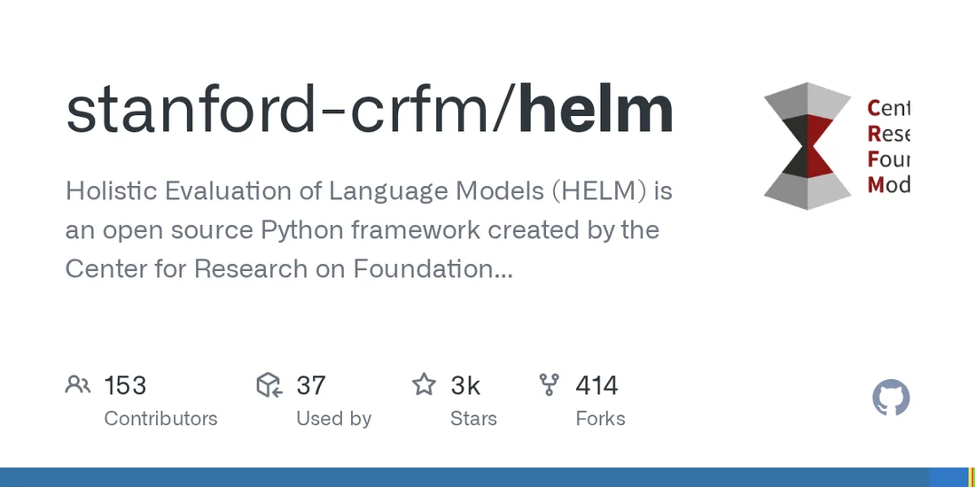 Visual for this record: HELM measures models on many scores, not just one